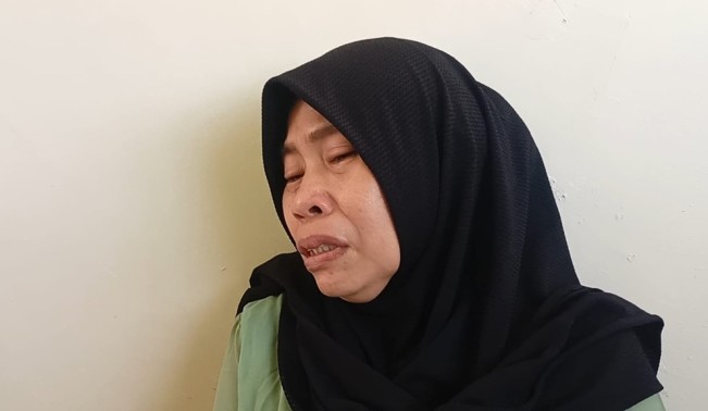 Herlina, ibu mendiang Affan Kurniawan. (FTNews/Raka)